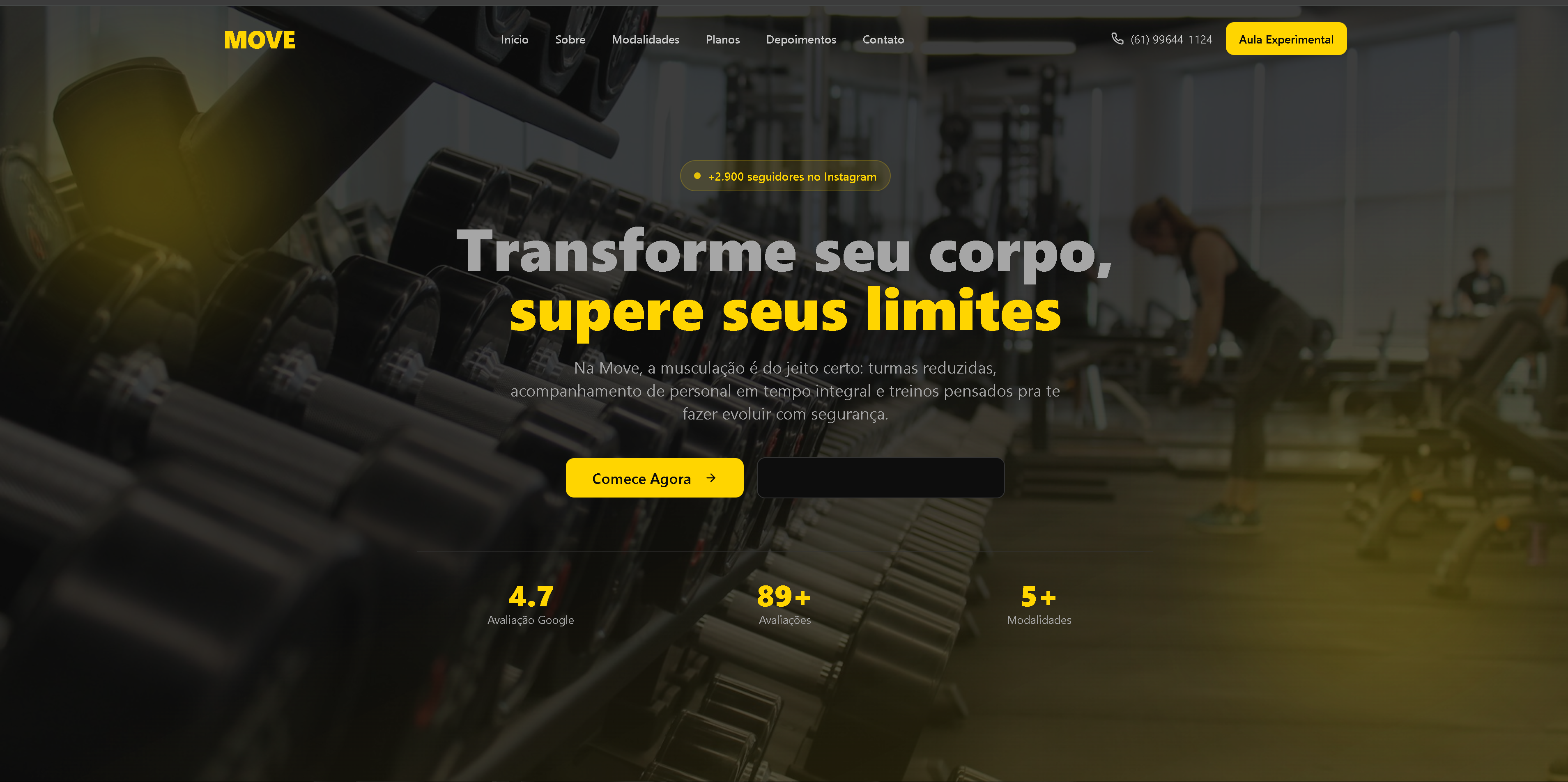 Landing Page Moderna